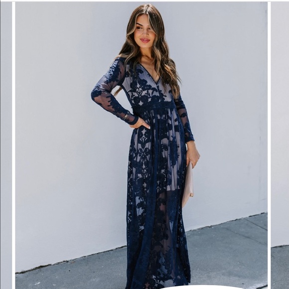 Vici Dresses & Skirts - VICI - lavish life long sleeve lace maxi dress